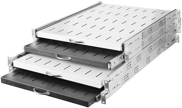 1U Sliding Vented Rack Shelf – 19″ Cabinet, 800 mm (32") Depth – STURDX HS‑180