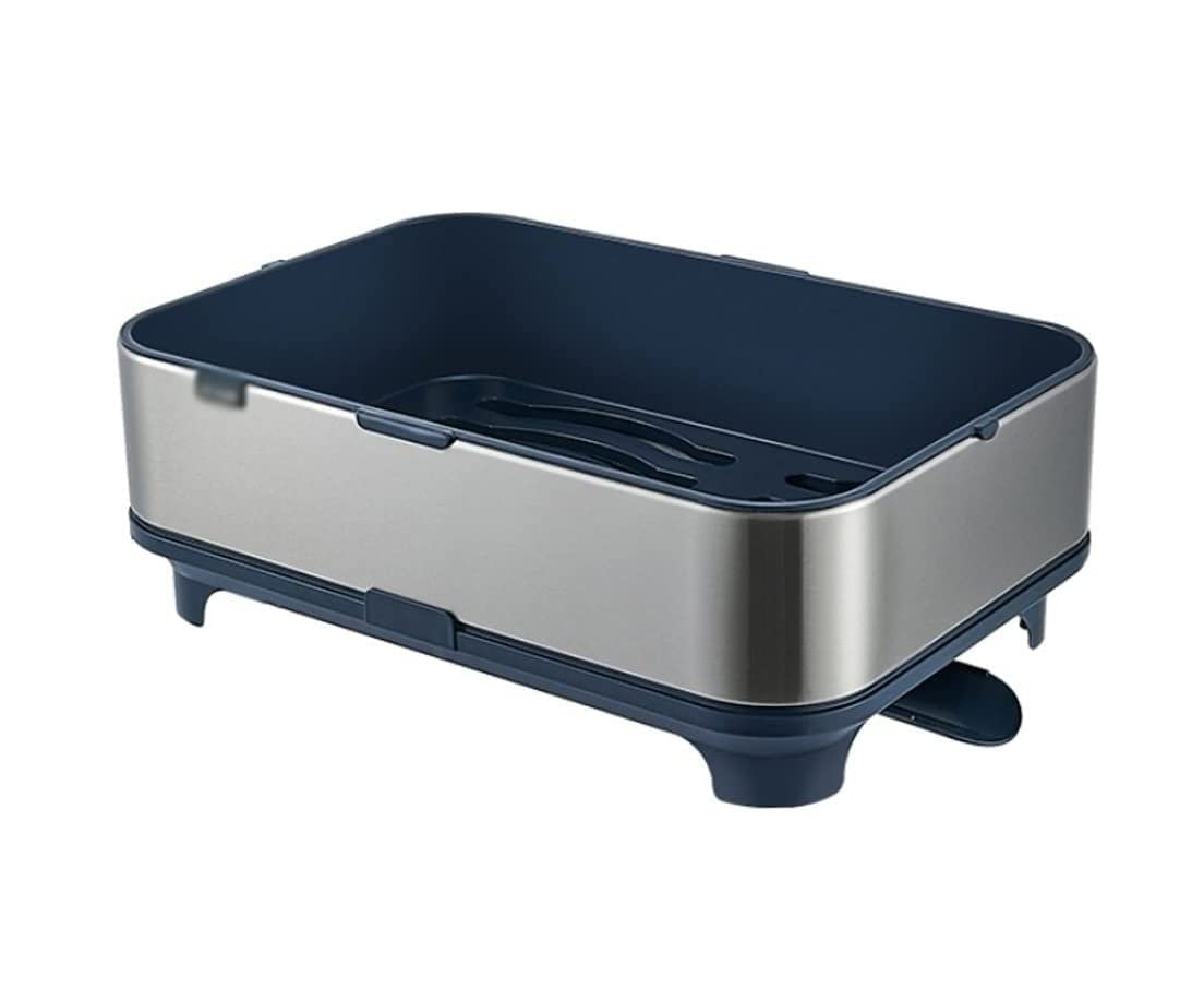 Azhkjkzh Blue Dish Rack Dish Rack With Swivel Spout For Kitchen Counter Or Sink For Small Kitchen