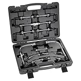 GEARCELL Diesel Priming and Bleeding Kit, 7 Pcs Universal Car Diesel Fuel Hand Priming Primer Bleeding Kit Fuel Male And Female Fittings with Storage Case