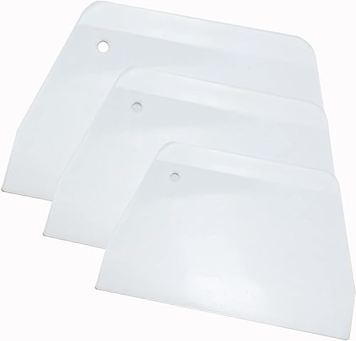 Raspador de masa de plástico de 3 piezas, raspador de pan trapezoidal de grado alimenticio, juego de raspador de pan multiusos para cocina, raspador