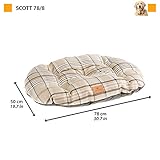 Ferplast Hundebett Hundekissen Katzenkissen Hundesofa für kleine Hunde, Katzenbett, 78 x 50 x 15 cm Waschbar Blau