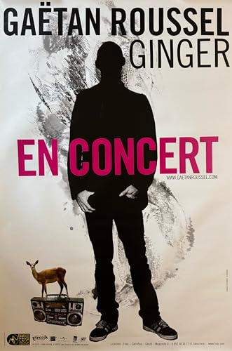 Poster Gaetan Roussel affiche souvenir de concert et de chanson française