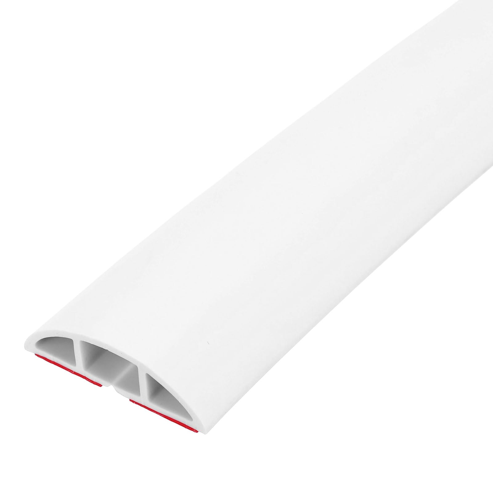 QUARKZMAN 6m Copricavo Per Pavimento, Nascondicavo Autoadesivo 40mm Per Gestione Cavi Protettore Cavi, Bianco