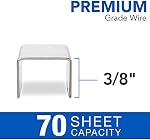 Swingline Optima High Capacity Staples, for 60/70 Sheets staplers, 3/8-Inch Leg Length, 125 per Strip, 2500 per Box (S7035550) | For 60/70 Sheet Staplers, 125 per Strip (S7035550)