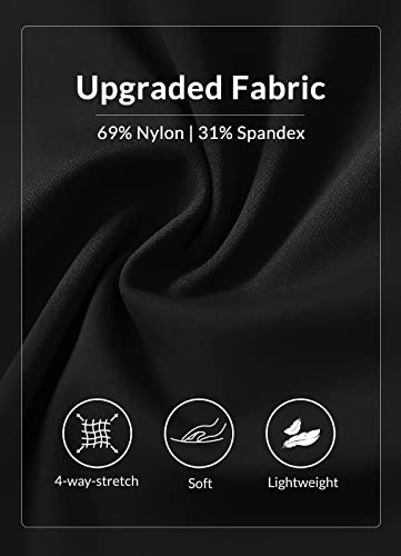 Baleaf Women's Capri Leggings Knee Length Petite Capris Yoga Workout Exercise Pants With Pockets Casual Summer Black L #TOP2