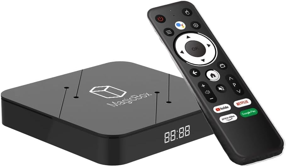 Magic Box Android 11.0 TV Box 4GB RAM 32GB ROM RK3318 Quad Core 2.4G 5G Dual Wifi /4K/BT 4.0/3D/USB 3.0/H. 265 Smart TV Plug and Play