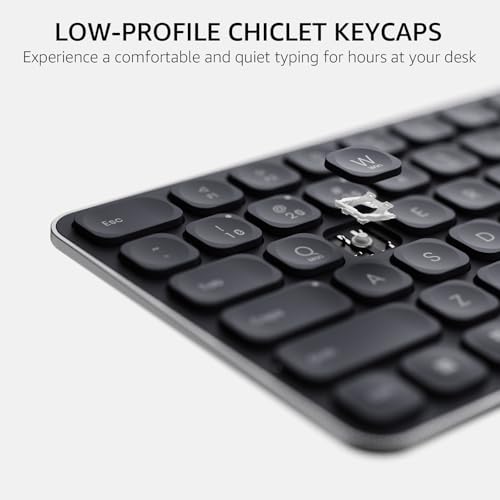 Image of Rapoo Wireless Keyboard and Mouse Combo, Blade-Series E9310M 99-Key Ultra-Thin Keyboard and M300G Silent Mouse, Support 4 Devices, Quiet, Compact, Battery Powered, for Windows /Mac /Linux /Chrome