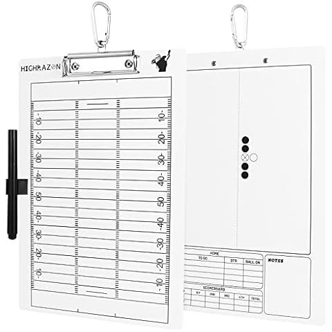 HIGHRAZON Football Coaches Clipboard, White Double-Sided Dry Erase Coach Clipboard, Football Whiteboard for Coaches, Lineup White Board with Marker for Coaches Gift, 10Pack Cover