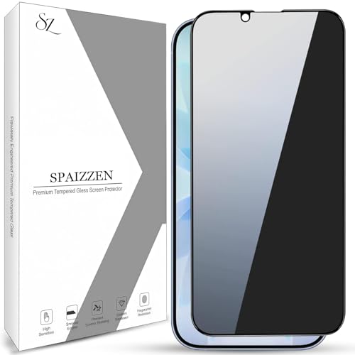 Image of Tempered Glass Full Screen Protector Compatible For Privacy iPhone 13 /13 Pro / 14 (6.1 Inches) (Black) Edge To Edge Full Screen Coverage With Easy Installation Kit,Pack Of 1
