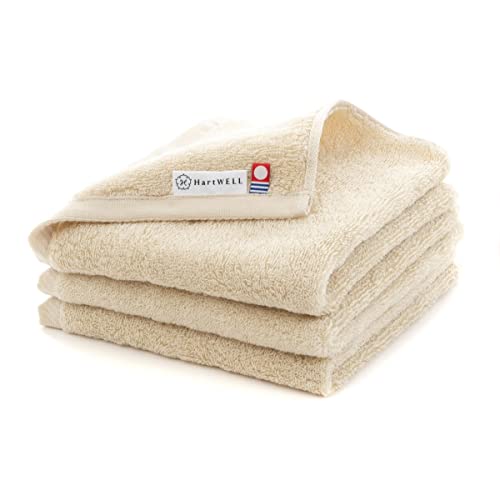 今治タオル ハートウエル 3枚セット もこもこ365 ウォッシュタオル アイボリー