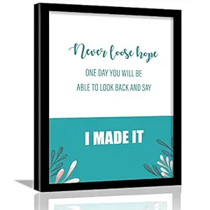 Kotart - I Made It Motivational Wall Poster for Room Home and Office - Inspirational Quotes Framed Posters - Wall Frame for Room (11x14 inch Framed)