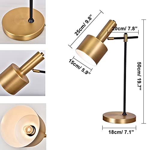 Lampe de Bureau Vintage Industrielle à Bras Pivotant Flexible pour Lecture