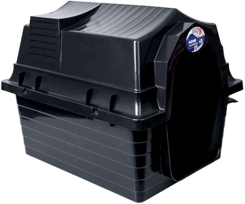 Casinha Pet N3 Para Cachorro De Pequeno Porte Proteção Contra Raios UV (Preto)