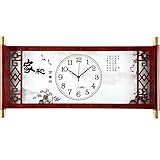 FYZLOIPU Orologi Nuovo stile cinese in legno massello orologio da parete soggiorno orologio da parete classico decorazione della casa orologio da parete orologio da parete in legno massello orologio