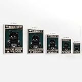 Zoom IMG-1 funny black cat workout wall