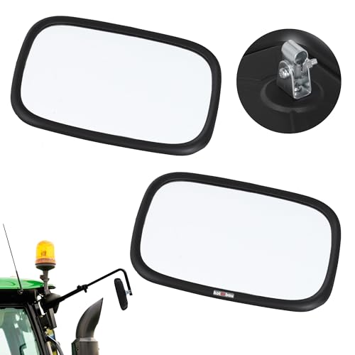 KOTARBAU Lot de 2 rétroviseurs universels pour tracteur - 18 x 12,5 cm - En PVC