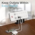 Pince à bande de puissance - 4 Porte-clamps de bureau de sortie, Support de bureau en métal réglable pour divers protecteurs de surpression, bandes de puissance,USB Hubs, Gestion de câble de bureau à domicile, Noir