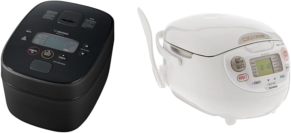 Zojirushi 5.5 Cup Induction Rice Cooker and 10 Cup Neuro Fuzzy Rice Cooker and Warmer Bundle