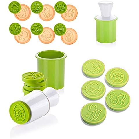 Gxhong Juego de sellos para galletas de Pascua con cortador y moldes 3D Cover
