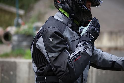 Veste textile moto Modeka Aeris gris noir blouson route taille L