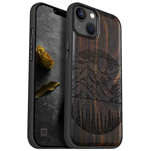 Coque iPhone 14 Plus bois antichoc Magsafe idéale pour les randonnées