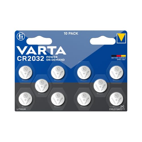 VARTA Batterien Knopfzelle CR2032, 10 Stück, Power on Demand, Lithium, 3 V – Ansicht 2