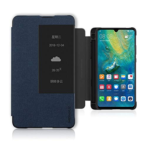 Huawei Mate 20X (5G) Case, PC+PU Leather Case with M-Pen Slot, Shockproof Full Body Protection Cover for Huawei Mate 20 X (5G) Blue