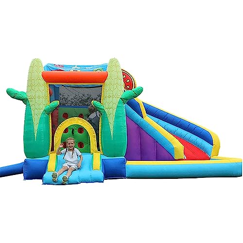 Casa de Rebote Inflable Durabilidad, Castillo Hinchable Primera Calidad, Sala Salto espaciosa y Duradera for Patio Trasero al Aire Libre