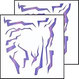 Demon Energy Pattern Temporäre Tattoos, Lila Blitz Design, Hunter Cosplay Fake Tattoo Aufkleber für Halloween, Musikfestivals, Rave, 190x215mm (Lila)