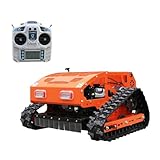 ATTACHXPRO Remote Control Lawn Mower with Lifting Head Heavy-Duty Crawler Drive for 50° Slopes 600m Remote Control All-Terrain for Lawns/Orchards Durable Brush Motor Yard Machine (4-Orange)