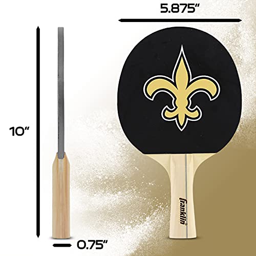 image for Franklin Sports New Orleans Saints Table Tennis Paddle - NFL Team Tabl