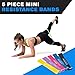 DYNAPRO Resistance Bands- Mini Precision Loop Exercise Bands with E-Quickstart Workout Guide (Pink-Yellow-Blue-Black) Perfect for Any Home Fitness Training Program