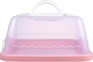 PRETYZOOM 1pc Cake Storage Box Lid Portable Cake Organizer for Birthdays Weddings and Parties Square Thicken Plastic Design for Freshness and
