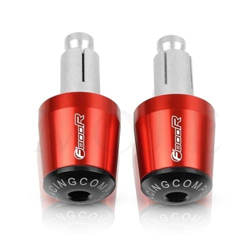 XIAOYANparts Für BMW F800R F800 RF 800 R 7/8 "22mm Motorrad Lenker Griffe Ende Griff Bar Kappe End Stecker(Red Black)