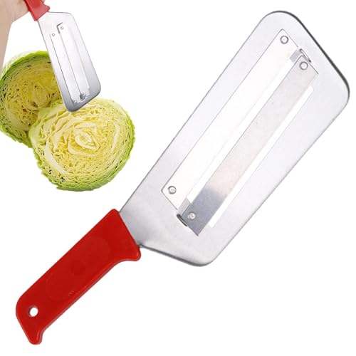 Gvblkq Lame a doppia fetta, coltelli per affettare verdure | Coltelli per tagliare il cavolo Affettatrice da cucina - Doppie 2 lame per affettare le squame di pesce per cetrioli, cipolle