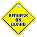 Redneck KFZ-Hinweisschild, reagiert mit Schild, Rot Hals On Board Auto Zeichen, Redneck, Witz Auto Schild, Bumper Aufkleber, Aufkleber, Funny fahren Zeichen, Rude Auto, Auto Schild, rot Hals