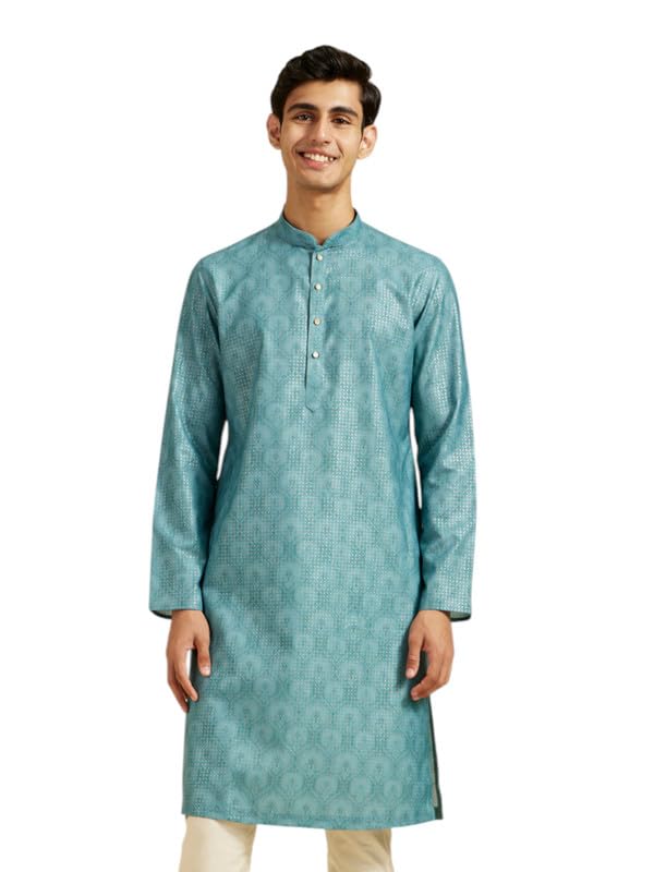 Image of DIWAS BY MANYAVAR Men's Cotton Blend Printed Kurta (1pc)