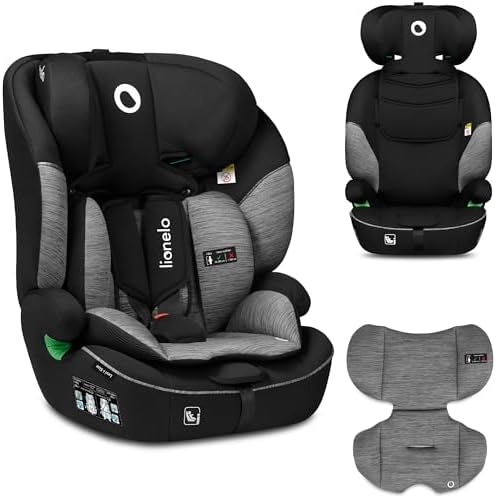 Lionelo Levi i-Size Kinderautositz Gruppe 1/2/3, 9-36 kg, 15 Monate-12 Jahre, i-Size R129/03, vorwärtsgerichtet, 5-Punkt-Gurt, Memory-Schaum Kopfstütze, Seitenschutz, Dri-Seat Einsatz
