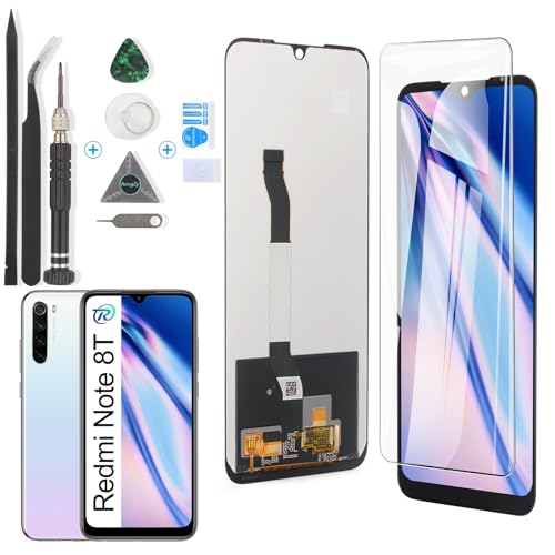 RongZy Pantalla para Xiaomi Redmi Note 8T M1908C3XG Pantalla Táctil LCD Kit de Pantalla de Repuesto Ensamblaje Digitalizador de Reemplazo con Herramientas(Negro)