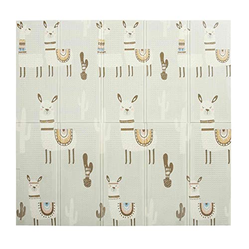 Baby Vivo Premium Omkeerbaar Speeltapijt Alpaca | Kinderspel Tapijt Speelkleed Speel Tapijt Baby Mat Baby Tapijt | 1 cm dik XPE kindertapijt XXL 200 x 180 cm - Afbeelding 4