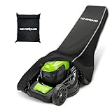 NEVERLAND Lawn Mower Cover, Heavy Duty 600D Waterproof Push Mower Cover for Outdoor Storage, Universal Fit Walk-Behind Lawnmower Cover, UV Protection & Windproof, with Storage Bag