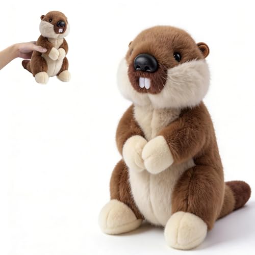 Freetoes Screaming Groundhog Plush Toy,Funny Groundhog Stuffed Animal Desk Toy,Makes Fun Screaming Groundhogs Sounds,Funny Gag Gifts for Men Women,Pranks Stuff for Adults,Prank Noise Maker