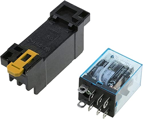 Relé de potencia LY2NJ HH62P AC 12V de 8 pines con base de conexión incluida 4