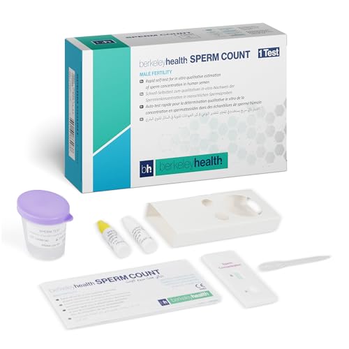Berkeley Health Sperm Count Rapid Self Test Kit - Estimation of Concentration in Human Semen - Easy to Use, Fast & 99% Accuracy - 1 Pack