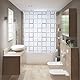 Relaxdays Duschrollo Square, wasserabweisend, Retro Badrollo Wanne u. Dusche, Deckenmontage, 140x240cm, semitransparent