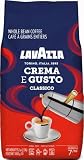 Lavazza, Crema e Gusto Classico, Ganze Arabica und Robusta Kaffeebohnen, Ideal für Espressomaschinen, mit Aromanoten von dunkler Schokolade und Nüssen, Intensität 7/10, Dunkle Röstung, 1 kg Packung