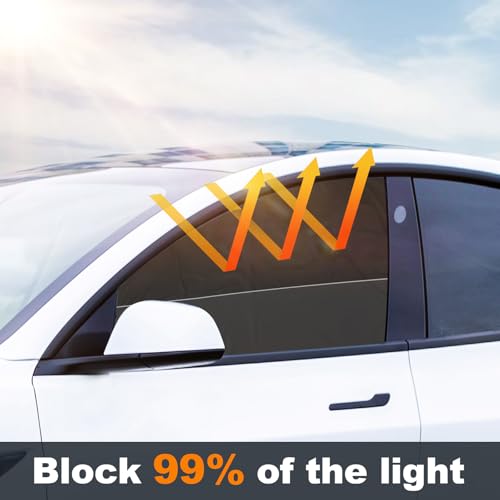 XCBYT Car Window Shades - 4 Pack Car Priavcy Curtains - Side Window Sun Shades for Baby - 99% Light Block Window Covers for Camping Napping Sleeping Breastfeeding Cloth Changing