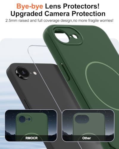 Image of Magnetic for iPhone 17e Case /iPhone 16e Case,Shockproof Matte Case,Green | with Screen Protector,Compatible with MagSafe,Military Grade Drop Protection,Full Camera Protection,Non-Slip Design Cover