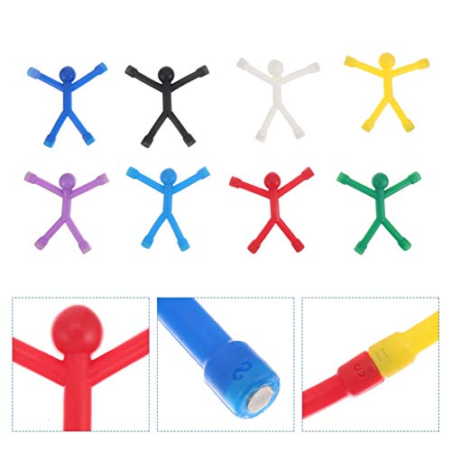 Uonlytech 10 peças de ímãs de geladeira coloridos humanóide magnético flexível masculino para hobbie