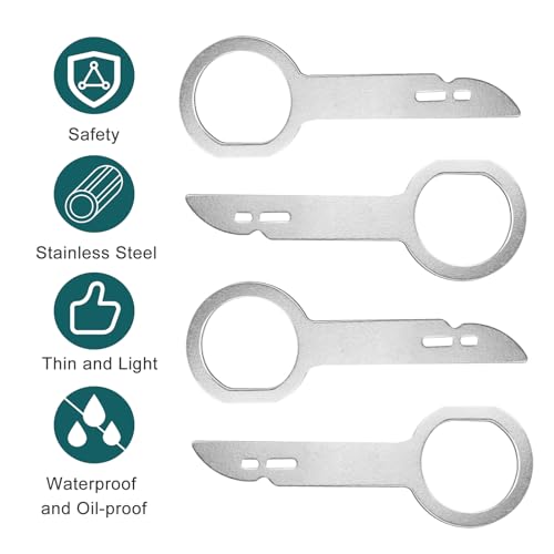 UKOFEW Entriegelungsschlüssel,4 Stück Autoradio Ausbauwerkzeug,Autoradio Entriegelungswerkzeug Kompatibel Passend für die Meisten Autos